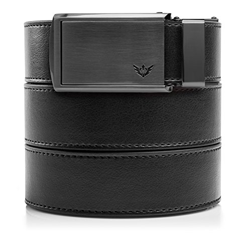 SlideBelts Ceinture de golf à cliquet pour homme Taille unique Noir