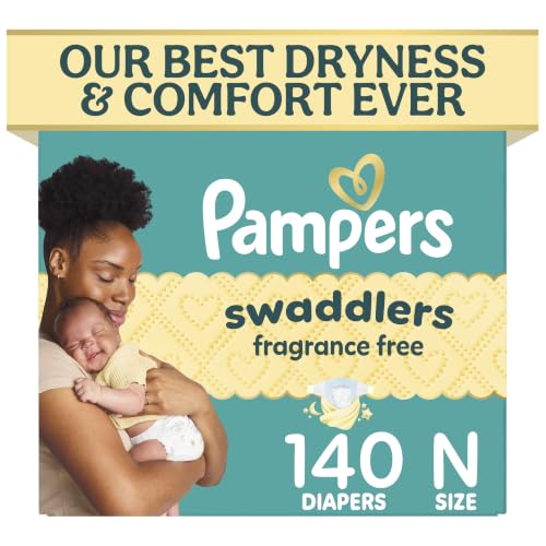 Image of Pampers Swaddlers Diapers, Size 0 (up to 10 lbs), 140 Count, Fragrance Free, Hypoallergenic, Absorbent, Pediatrician Recommended, Skin Safe