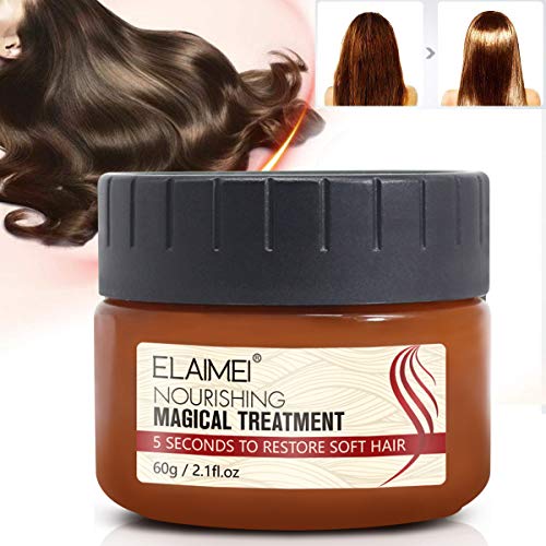 Magical Keratin Hair Treatment Mask, 2019 Magical Hair Mask 5 Seconds Repairs Damage Hair Root Hair Tonic Keratin Hair & Scalp Treatment 60ML