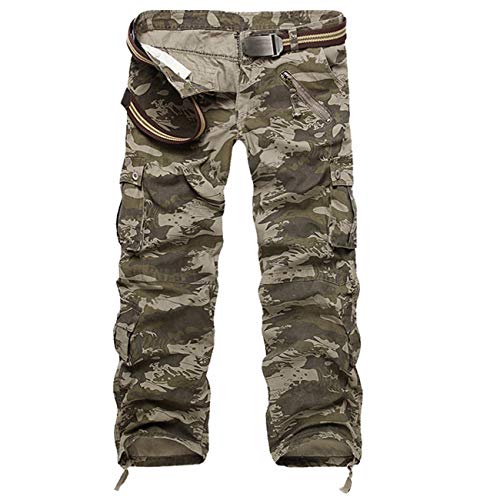 Uheng 3D Woodland Leafy Camo Suit, Hooded Camouflage Ghillie Leaf Hunting Suit Sets for Men Lightweight Outdoor Jungle Forest Army Tactical Wildlife Photography (Light Grey, 33)