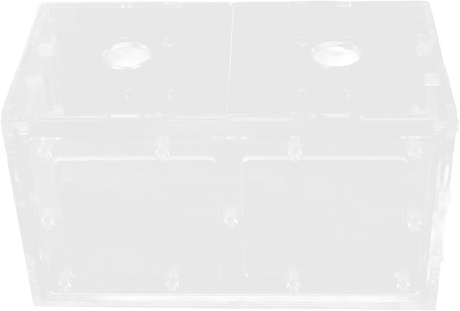 Fish Incubator, Transparent Protective Mesh Side Fish Breeding Isolation Box Acrylic Lid for Aquarium Small Fish (17 * 9 * 10CM)