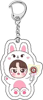 [HSHFLK] FOR Straykids アクリル SKZOOキーチェーン キーホルダー 萌え グッズ バッグ小物 鍵 飾り 韓流 キャラクター 応援 誕生日プレゼント 1点セット [並行輸入品]