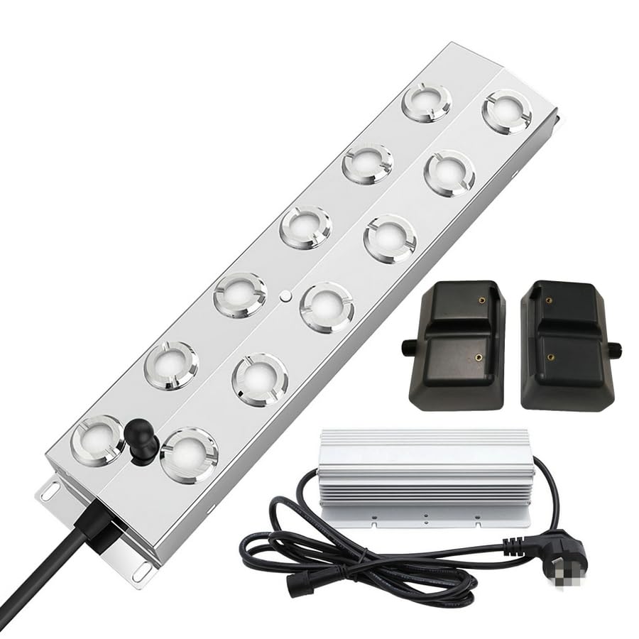 MOBUKJUU Ultrasonic Humidifier Mist Maker Fogger Greenhouse Hydroponics Fog Sprayer for Aquarium (12Head with Float)