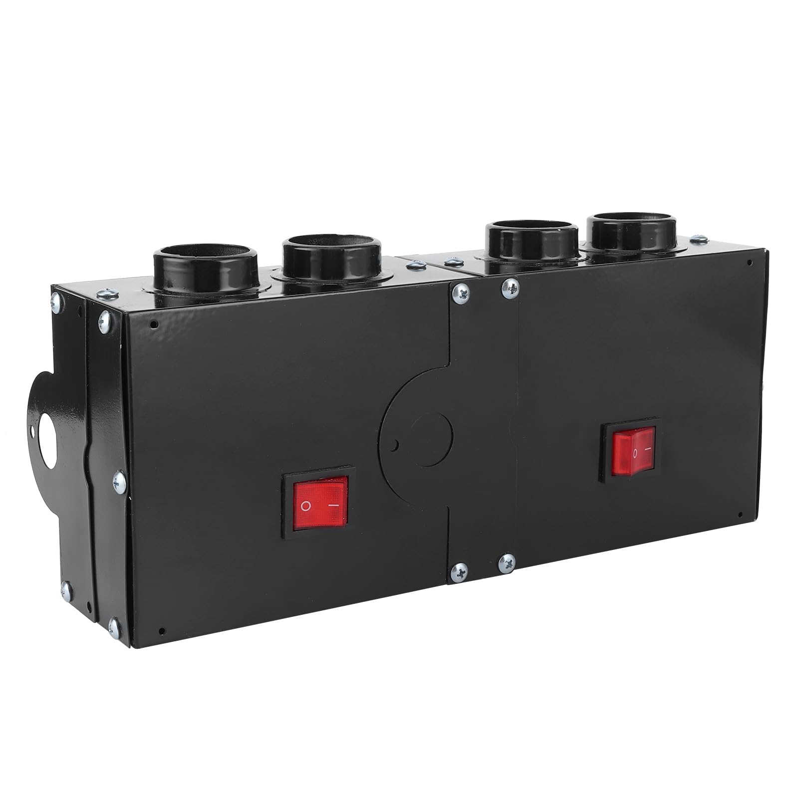 Autoheizung Defogger Auto 4 Loch Heizlüfter 12V Deffroster 800W Einstellbare Kraftdefroster für Auto Windschutzscheibe Camping Eisenmaterial