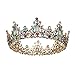 SWEETV Jeweled Baroque Queen Crown - Rhinestone Wedding Crowns and Tiaras for Women, Costume Party Hair Accessories with Gemstones