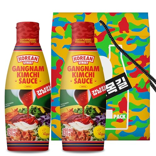 [Korean Street] Coreano Salsa Kimchi de Chile Especial (320g *2)- Salsa Crujiente Picante y Dulce basada en el Sabor Auténtico del Kimchi Coreano para Cocinar en Casa Fácilmente
