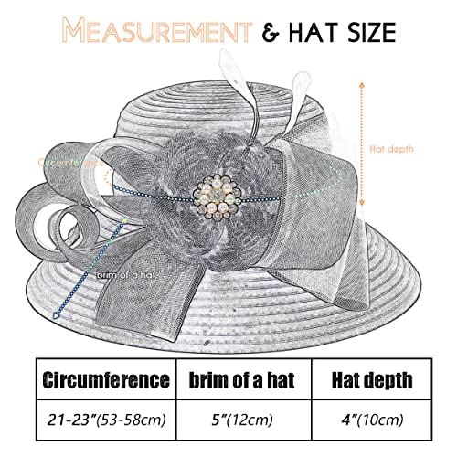 Sombrero Derby para Mujer con Cinta de Satén miniatura 4