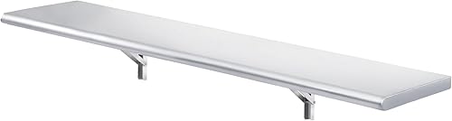 Miniatura 7 de Concession Shelf 36"L x 12"W 22 gauge ASTM 304 Stainless Steel Folding Serving Food Shelf Wall Mount Shelving , Stainless Steel Shelf For Food