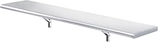 Concession Shelf 60"L x 12"W，22 gauge ASTM 304 Stainless Steel Folding Serving Food Shelf ，Wall Mount Shelving , Stainless Steel Shelf For Food Truck, grill area,BBQ working table, Restaurant .NSF