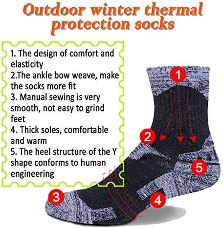 Antiskid Wicking Outdoor Multi Performance Running Hiking Cushion Socks(2Pack) (Black/Darkgray)