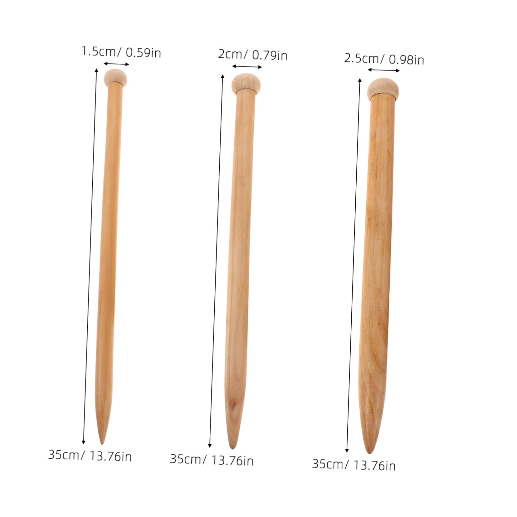 SEWOART 6 Stück Jumbo Holz-stricknadeln Gerade Dicke Nadeln Für Grobe Anfänger DIY Decken Schals Handarbeit Werkzeug Für Vielseitige Bastelprojekte