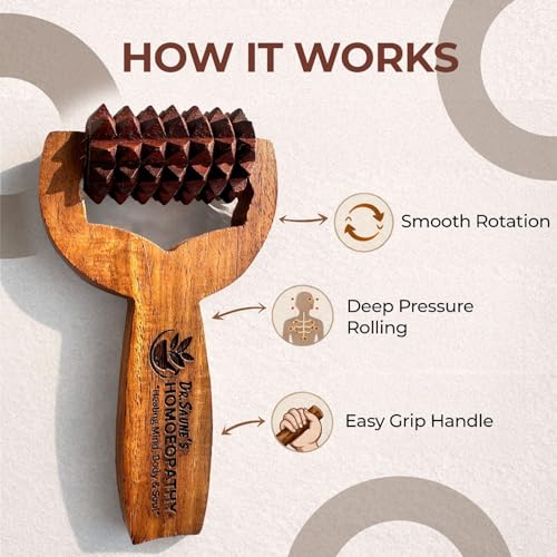 Image of Dr Saune's Wooden Scalp Roller Massager for Hair Growth, Improves Blood Circulation, Painless Massage, Enhances Oil Absorption