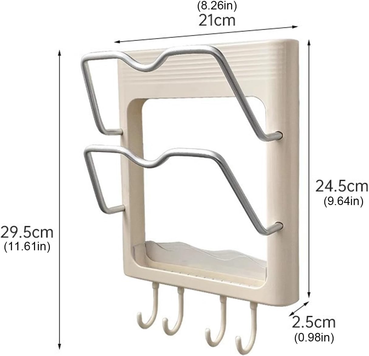 Damage-Free Wall-Mounted Curling Iron Holder, Adjustable Hair Styling Tool Storage Curling Iron Wall Mounted Storage Rack Holder