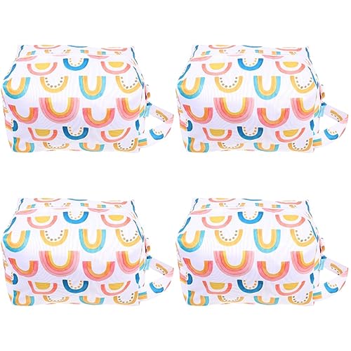 4 Pezzi Borsa Confezione Borse Zaino Impermeabile Imballaggio Pannolini Sacchetto Di Stoccaggio Contenitore Tessuto Pul Colorato