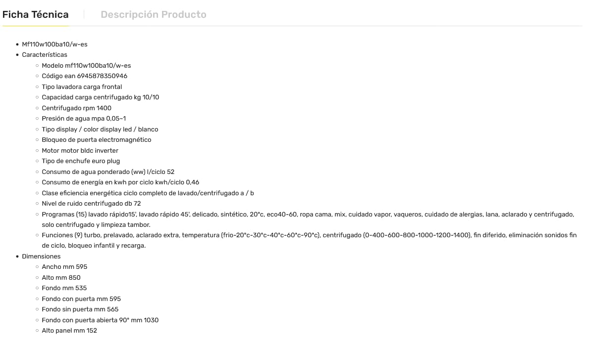 Lavadora Midea 10 Kg/1.400 rpm con Power Mix - MF110W100BA10/W-ES