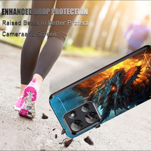 RUUHLJLET Designed for Motorola Moto G Power 2025 6.8" 2025 Case,Brushed Texture Soft TPU Slim Fit Protective Phone Cover,Dragon - image 2