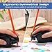 Resholder 6 Pcs Pen Grips Black Assistive Writing and Drawing Device Ergonomic Writing Aids Pen Holder Corrective Finger Tool for Essential Tremors Low Grip Strength and Improve Grip Control