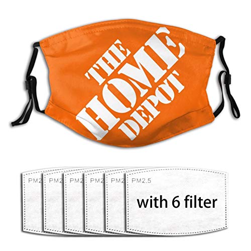 Home Depot Logo Adjustable Earloop Face Mouth Anti Pollution Washable with 6 Filters