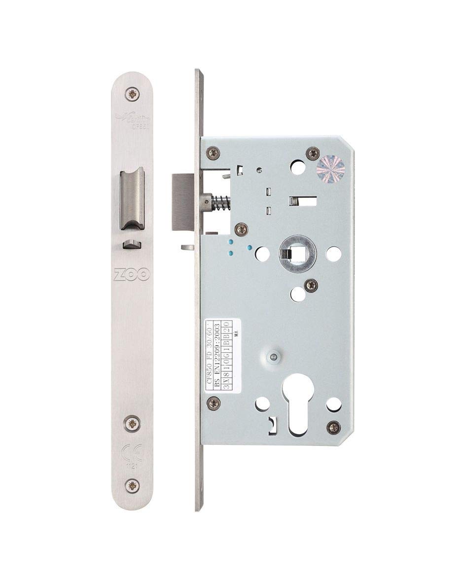 DIN Night Latch - 72MM C/C - Backset 55MM - Radius