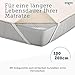 SETEX molleton mattress protector, corner elastic bands, 100% cotton, basic, Cotton, natural, 100 x 200