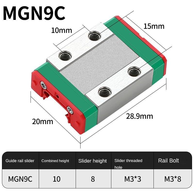 Guía lineal MGN9 de 300mm con bloque MGN9C para proyectos CNC 2