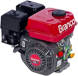 Motor Gasolina 7,5cv Eixo H Partida Manual com Alerta B4t-7.5h Branco