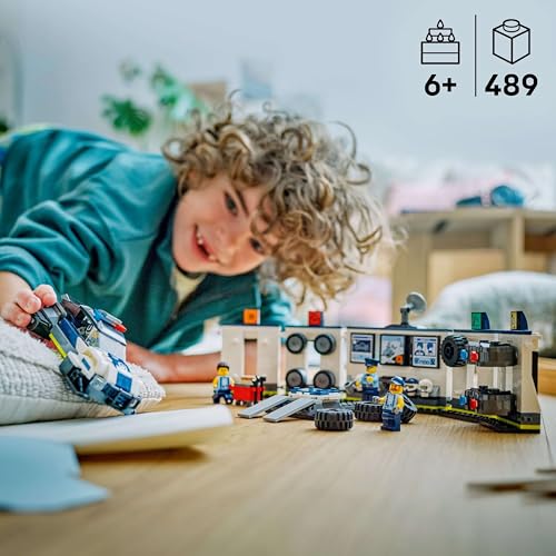 Image of LEGO City Custom Police Car Garage Toy Set for Real-Life Heroes 60457 Building Blocks Toys for 6+ Gift for Boys and Girls