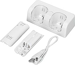 Yosoo Cargador de Batería Remoto, Material ABS, Fácil Carga para el Control Remoto de con Adaptador de CA de 5 Pies, Usuarios del Controlador (White)