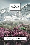  Flowers on the mountain: Notebook, Wide lined Notebook Journal - beautiful flowers on the mountain - 200 pages (6\