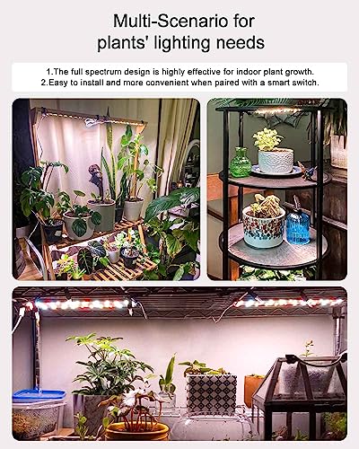 Dommia Grow Lights, Full Spectrum 12W(120W Equiv) Grow Light For Indoor Plants, 84 Leds Sunlike Plant Grow Light With On/Off Switch For Seed Starting, Hydroponics, Succulents & More, Easy To Assemble #TOP2