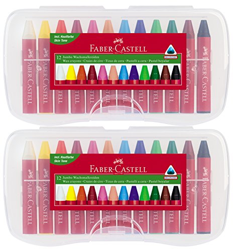 Faber-Castell 12 Jumbo Wachsmalkreiden (2er Pack)
