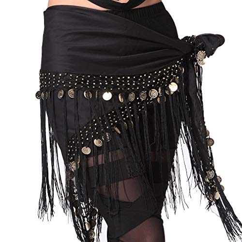 ZLTdream Women's Belly Dance triangler Hip Scarf With Coins