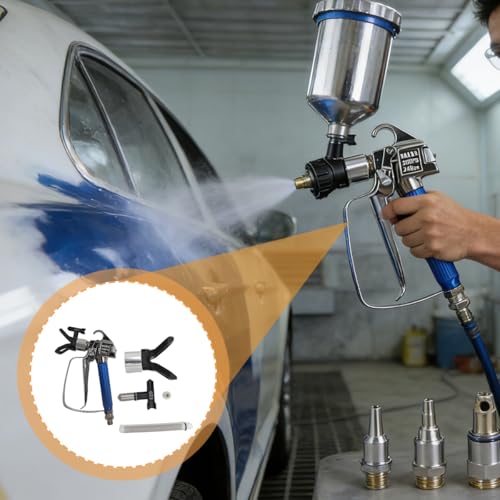 Pulverizador sin aire 3600 PSI que evita fugas gracias a sus sellos y boquillas 7