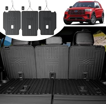 Kick Mats for 2020-2026 Ford Explorer Accessories 7 Seats 2nd Row
