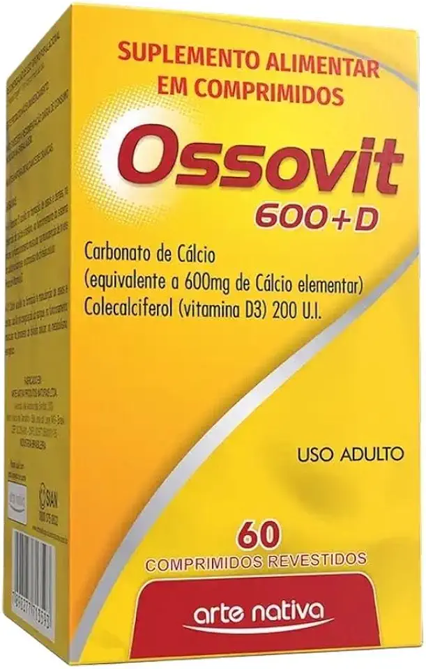 OSSOVIT 600+D3 200UI C/ 60 COMPRIMIDOS