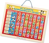 Melissa & Doug Disney Mickey Mouse Clubhouse My Magnetic Responsibility Chart - Rutina para niños pequeños, tabla de recompensas para niños pequeños y niños a partir de 3 años