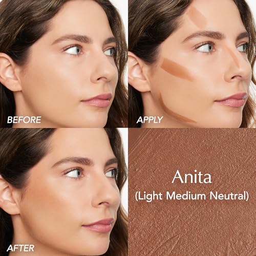 Thrive Causemetics Triple Threat Color Stick: Cream Bronzer & Contour Stick with Vitamin E, Evening Primrose Oil, Waterproof Smudge Proof Face Makeup, Anita (Light Medium Neutral) - Thumbnail 2
