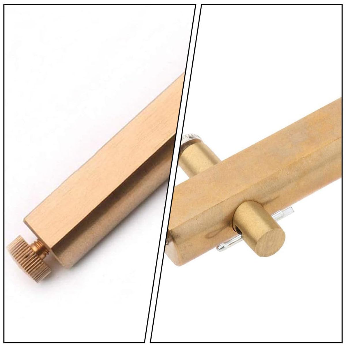 Toddmomy Präzises Geigenzubehör Einlegeschlitzfräser aus Messing und Eisen für Violine und Bratsche in Gold mit Praktischer Handhabung für Geigenbauer
