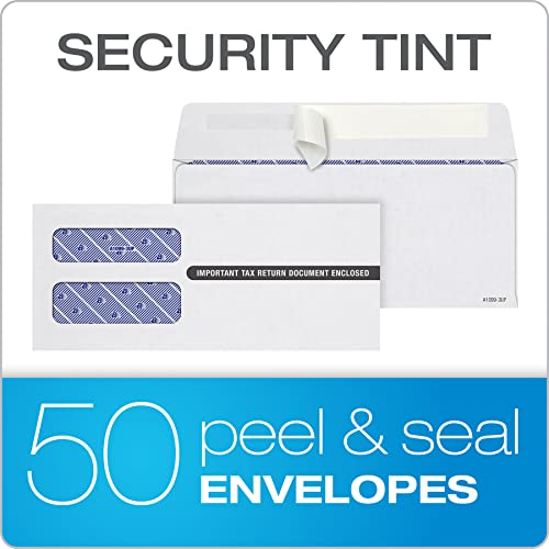 Adams 1099 Nec 3 Up Forms 2022, 4 Part Laser/Inkjet 1099 Forms With Self Seal Envelopes, For 50 Recipients, Includes 3 1096 Forms (Txa225504Nec-22) #TOP5