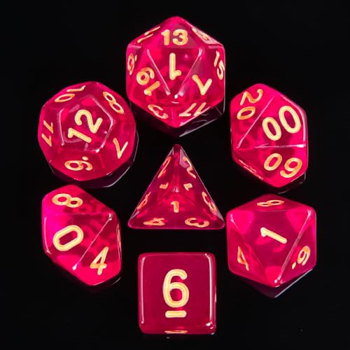 Epic Forge - Set of 7 multiformat Dice-16mm-Dark Purple Transparent, 16mm (most dice), 18mm (D12), 20mm (D20) - Image 3