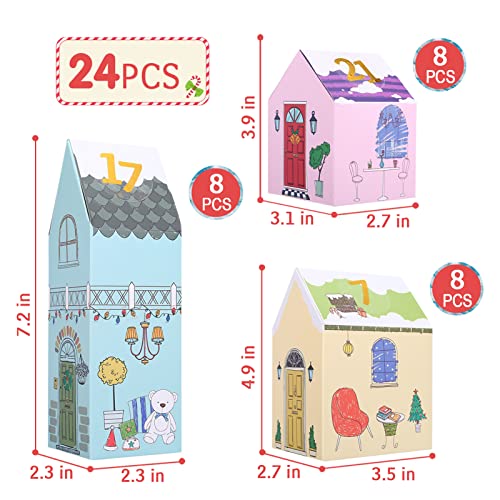 Kesote Advent Calendar 2025 Empty Advent Calendar Boxes to Fill Yourself Christmas Countdown Boxes with 1-24 Number Stickers for Family and Friend - Image 3