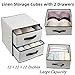 Linen Closet Organizer and Storage, Fabric Storage Drawer Organizer with 2 Drawers for Underwear, Sock, Bra, Small Items - Light Gray