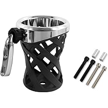 Motorcycle Universal Cup Holder for Harley Davidson Touring Road King, Dyna, Road Glide Limited, Fat Boy, Street Glide, Sportster XL883 1200, Electra Glide, Honda Goldwing GL1800 (Sliver, 5.3-inch)