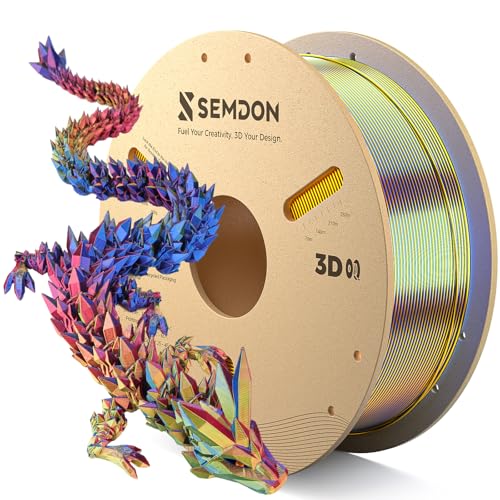 Image of 2026 NEW PLA Filament, Toughness Upgraded Silk PLA Dimensional Accuracy + /-0.02mm, 1.75mm PLA Filament 3D Printer Filament for Most FDM 3D Printers,1KG Spool(2.2lbs),Red /Yellow /Blue