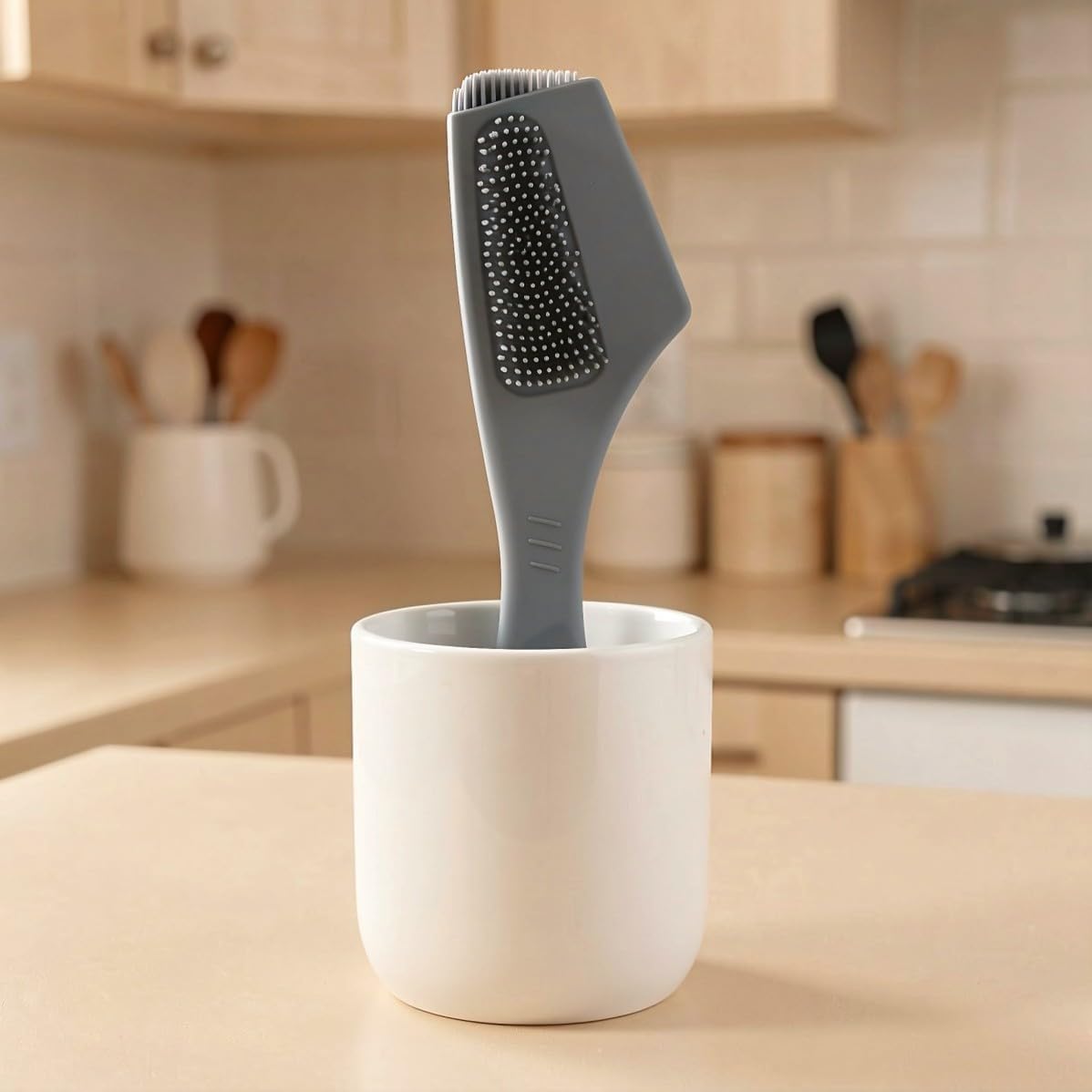 Ice Cream Jar Long Handle Silicone Cleaning Brush image 5