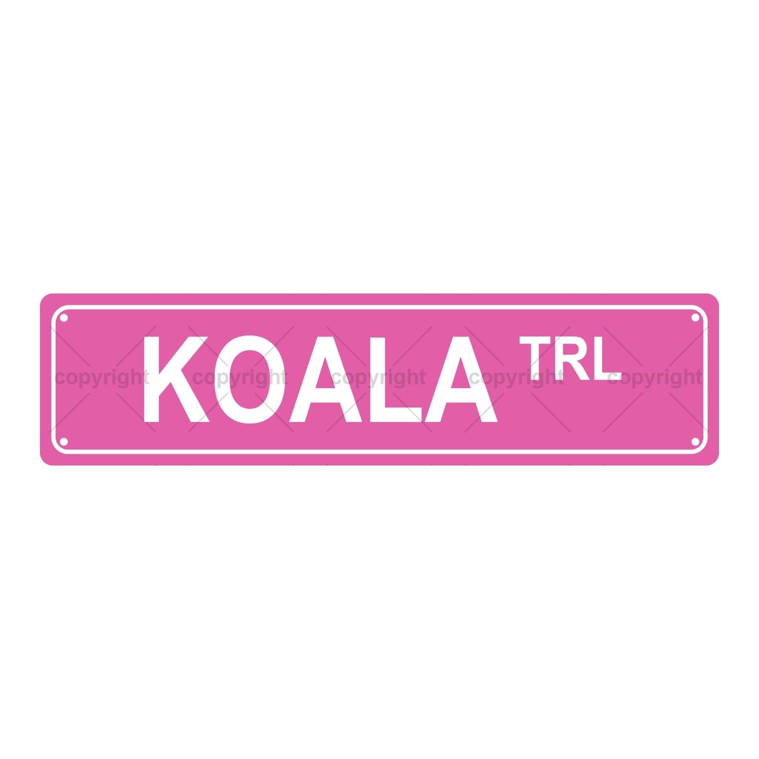 Koala Trl Animal Metal Tin Street Sign Bar Cafe Garage Cave Home Room Wall Bathroom Farmhouse Garden Porch Patio Decor,4x16 Inch