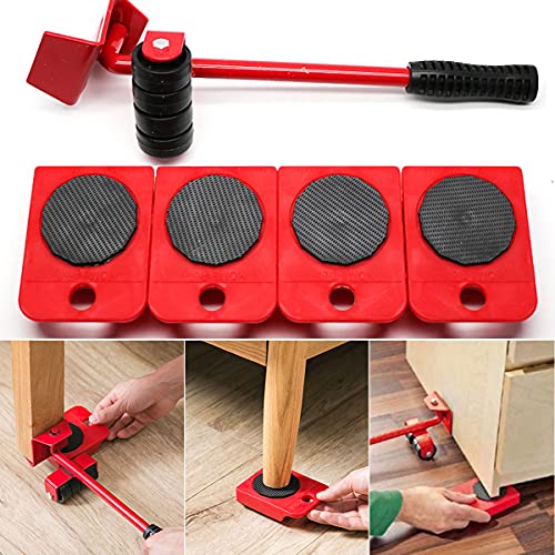Kit 5 Movedor Rodinhas Para Mudança De Móveis Grandes