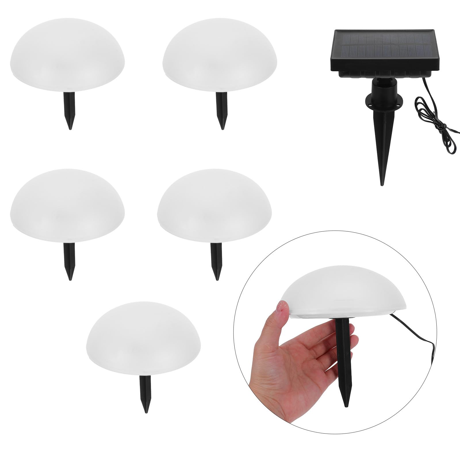 Solar Bodenleuchte Gartenleuchten Solar Kugel Halbkuppel IP65 für Garten