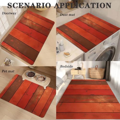 Alfombra de baño de diatomita Wood de 40x60 cm alfombrilla absorbente antideslizante lavable 3