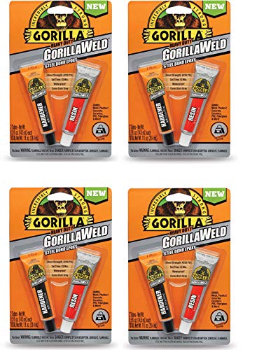 Gorilla Heavy Duty GorillaWeld Steel Bond 2-Part Epoxy, (Pack of 1) - 4 Pack